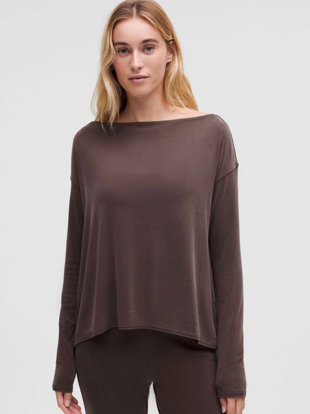 Lululemon Drapey Softstreme Off-The-Shoulder Long-Sleeve Shirt XS